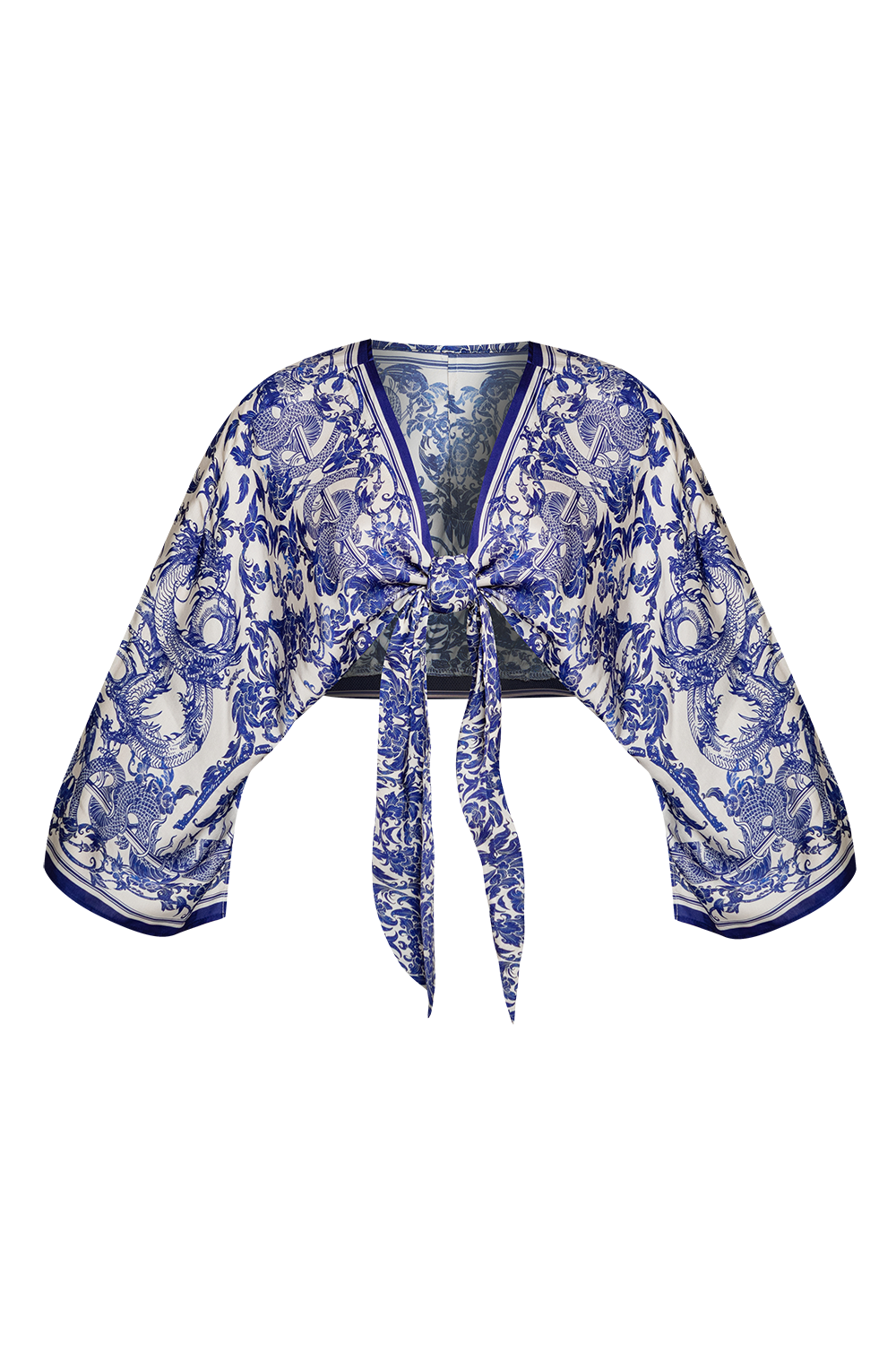 VISCOSE CROP KIMONO - ASIA SKY