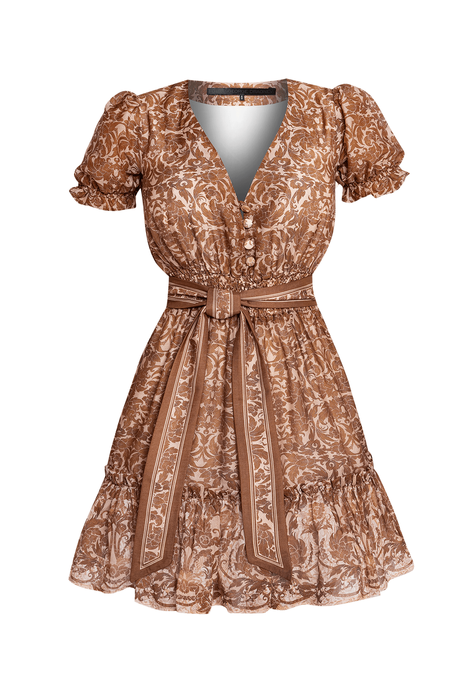 CUT-OUT CHIFFON DRESS - ASIA BEIGE