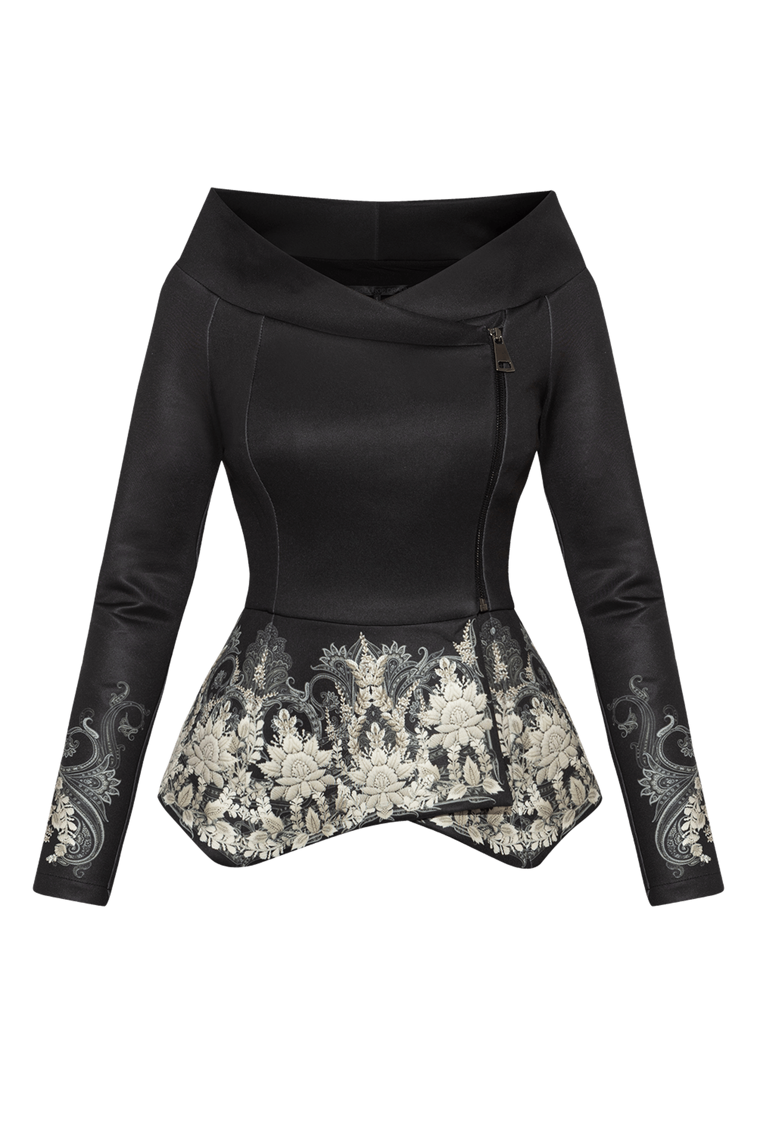 BLAZER WITH ASYMMETRY - FROZEN LOTUS