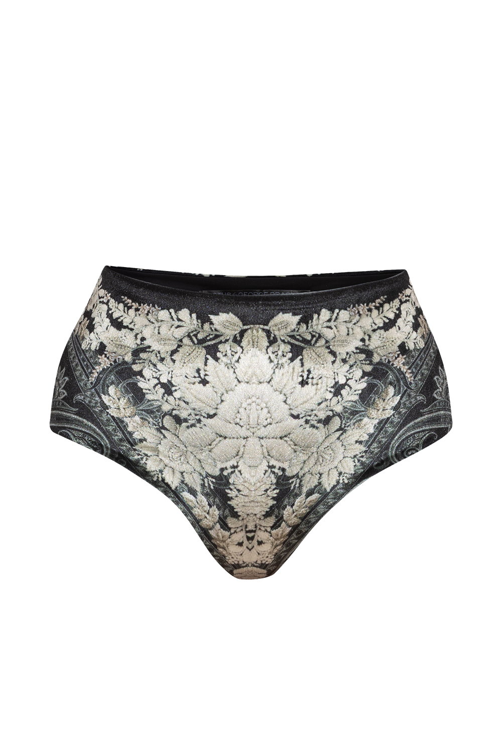 HIGH-WAIST VELVET BIKINI BOTTOM - FROZEN LOTUS