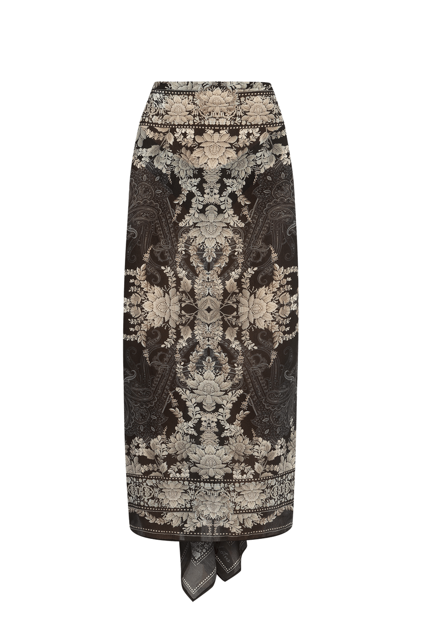 SILK VISKOSE SET OF PAREO AND SCARF - FROZEN LOTUS
