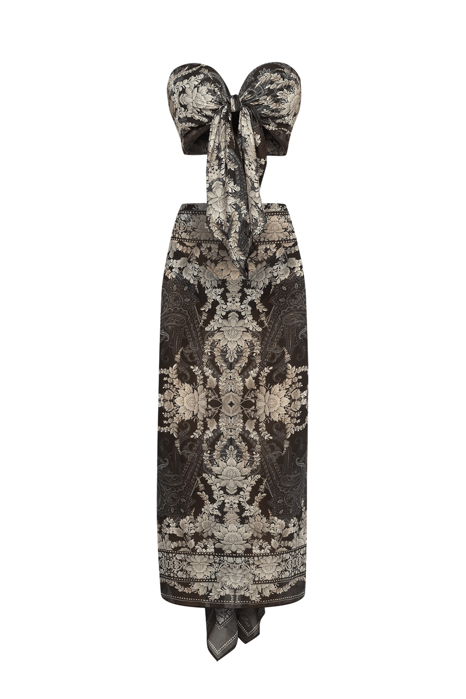 SILK VISKOSE SET OF PAREO AND SCARF - FROZEN LOTUS