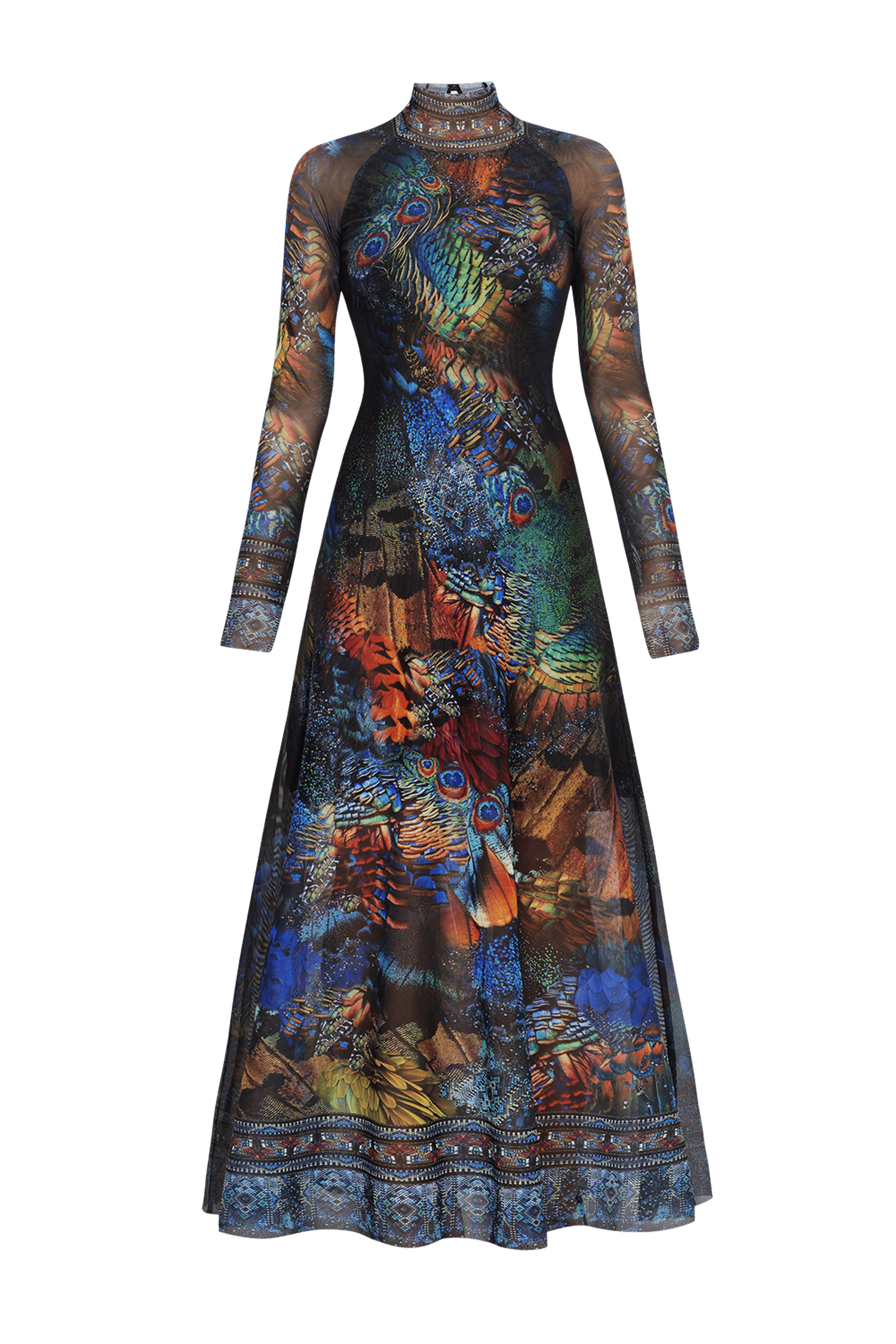 ROBE LONGUE EN FILET FIN - AMAZONIA