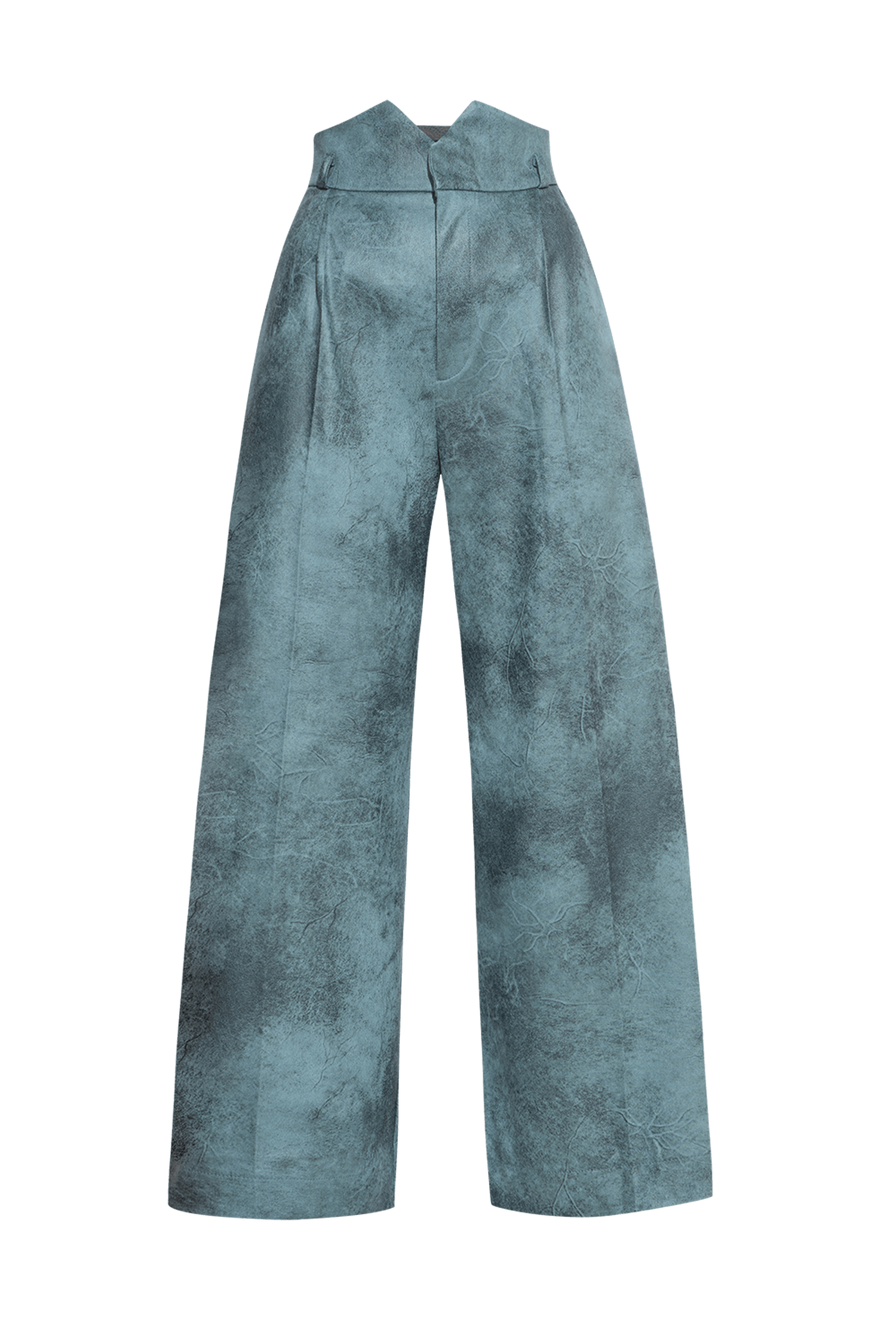 HIGH-WAISTED BLUE TROUSERS – ESSENTIALS