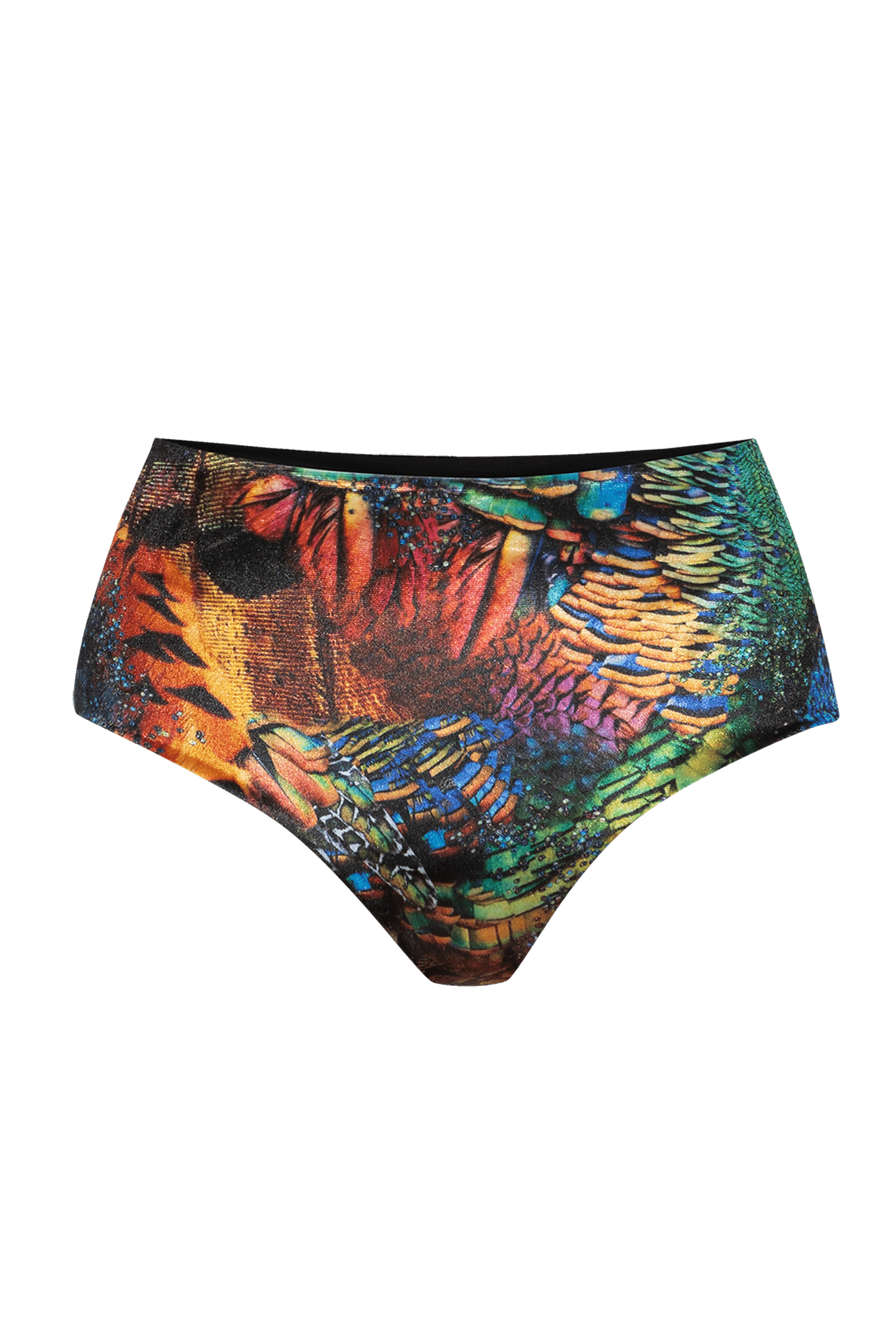 HIGH-WAIST VELVET BIKINI BOTTOM - AMAZONIA