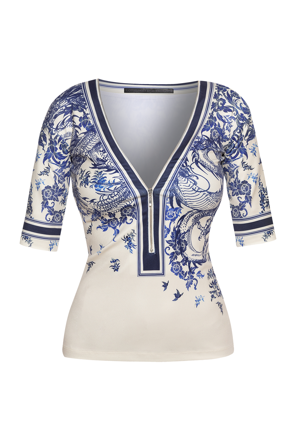 BLOUSE WITH ZIP - ASIA SKY