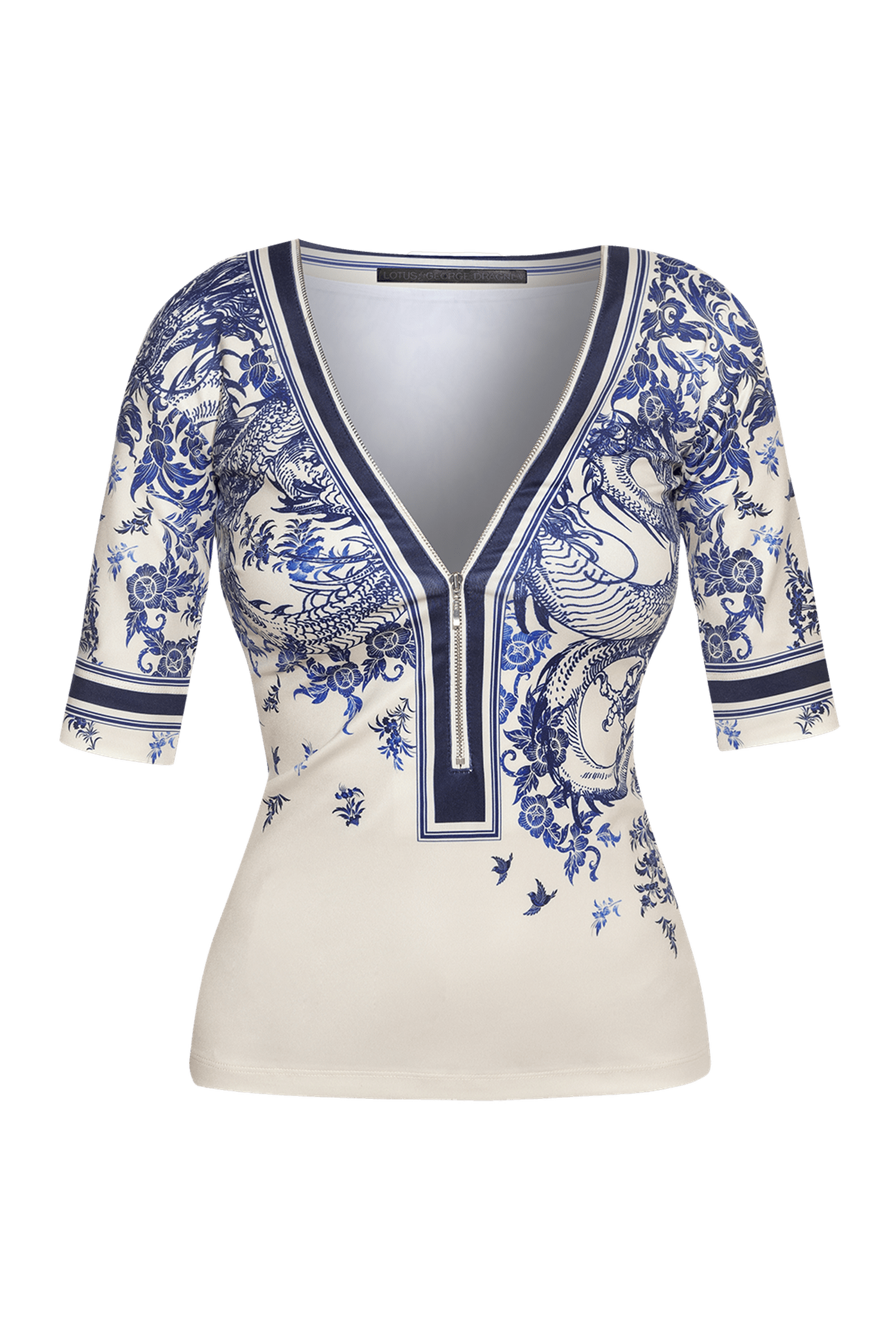 BLOUSE AVEC FERMETURE ÉCLAIR - CIEL D'ASIE