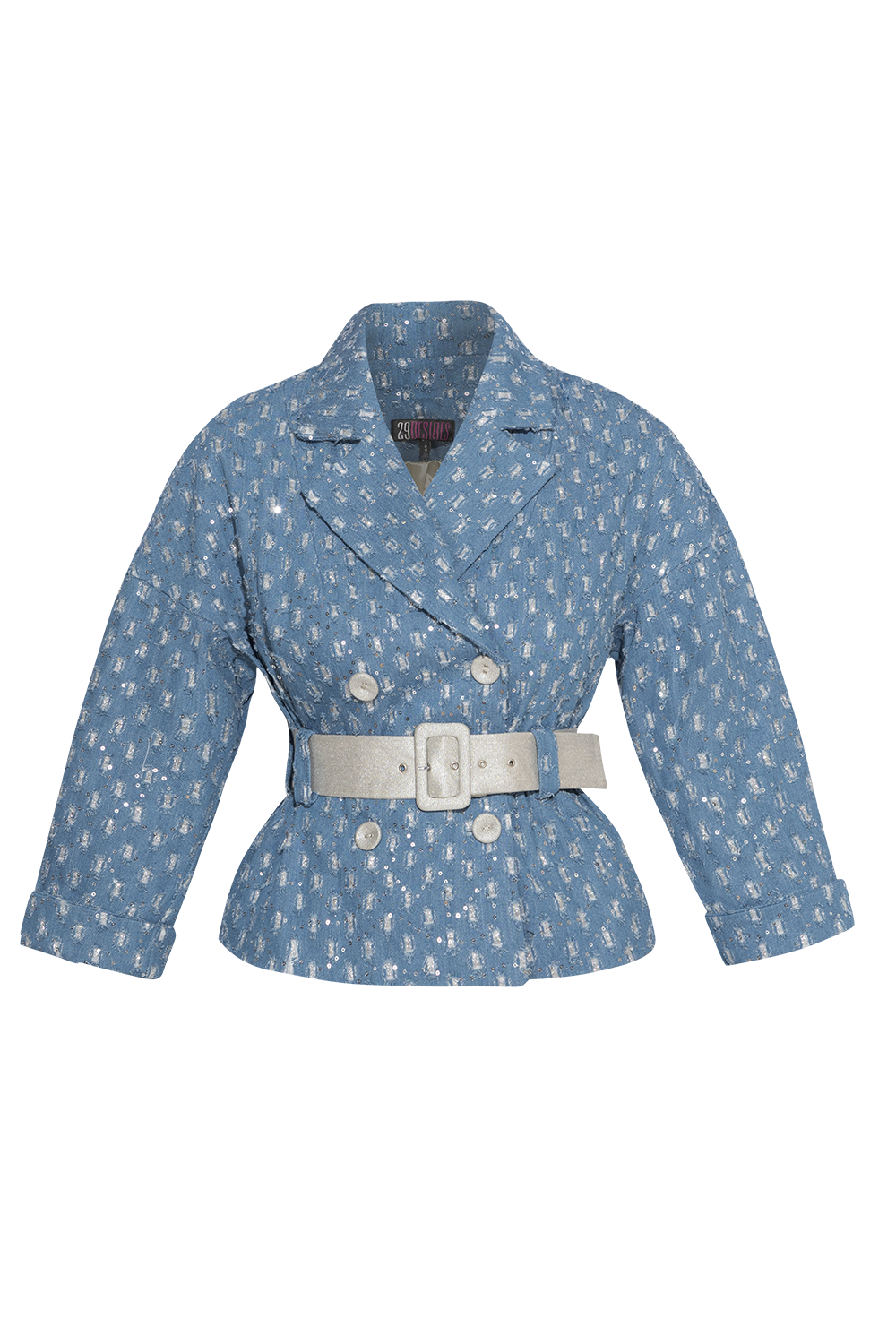 DENIM JACKET WITH BROCADE - ESSENTIALS