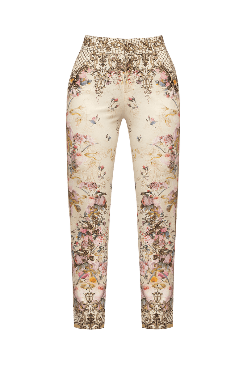 CLASSIC VISCOSE PANTS - BAROQUE FLOWERS JIORO КЛАСИЧЕСКИ ПАНТАЛОН ОТ ВИСКОЗА - BAROQUE FLOWERS JIORO