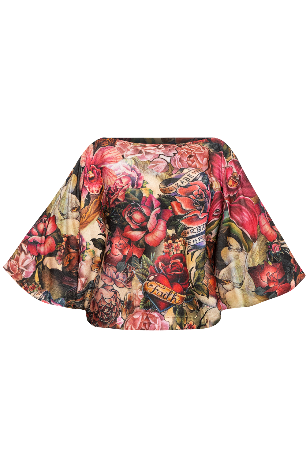 LOOSE TUNIC WITH BATWING SLEEVES - TATTOO STAR COLLECTION