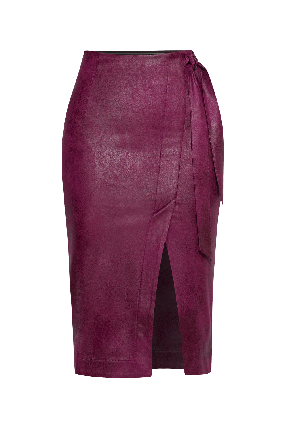 BURGUNDY WRAP SKIRT - ESSENTIALS