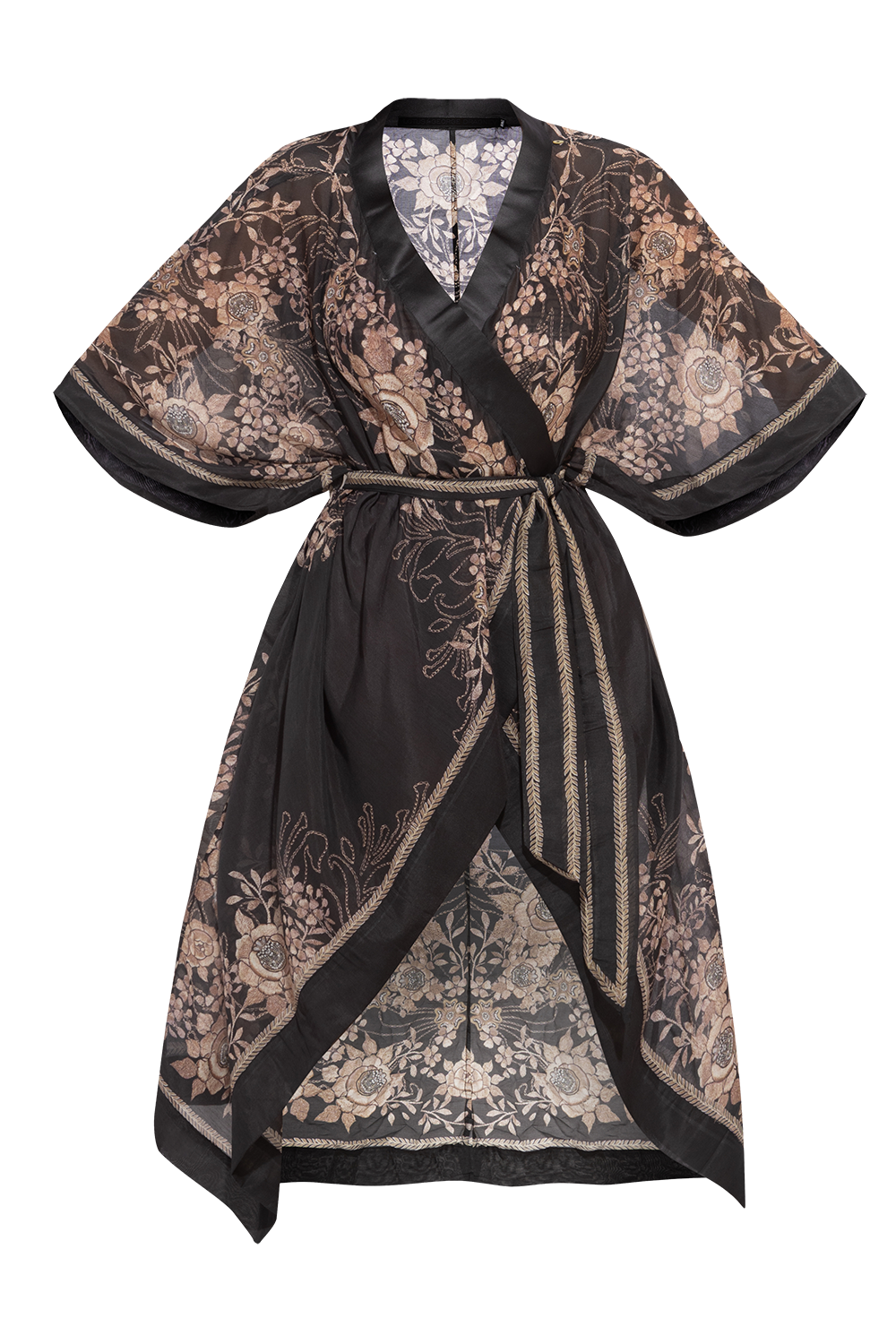 SILK COTTON KIMONO - GOLDEN ROSES