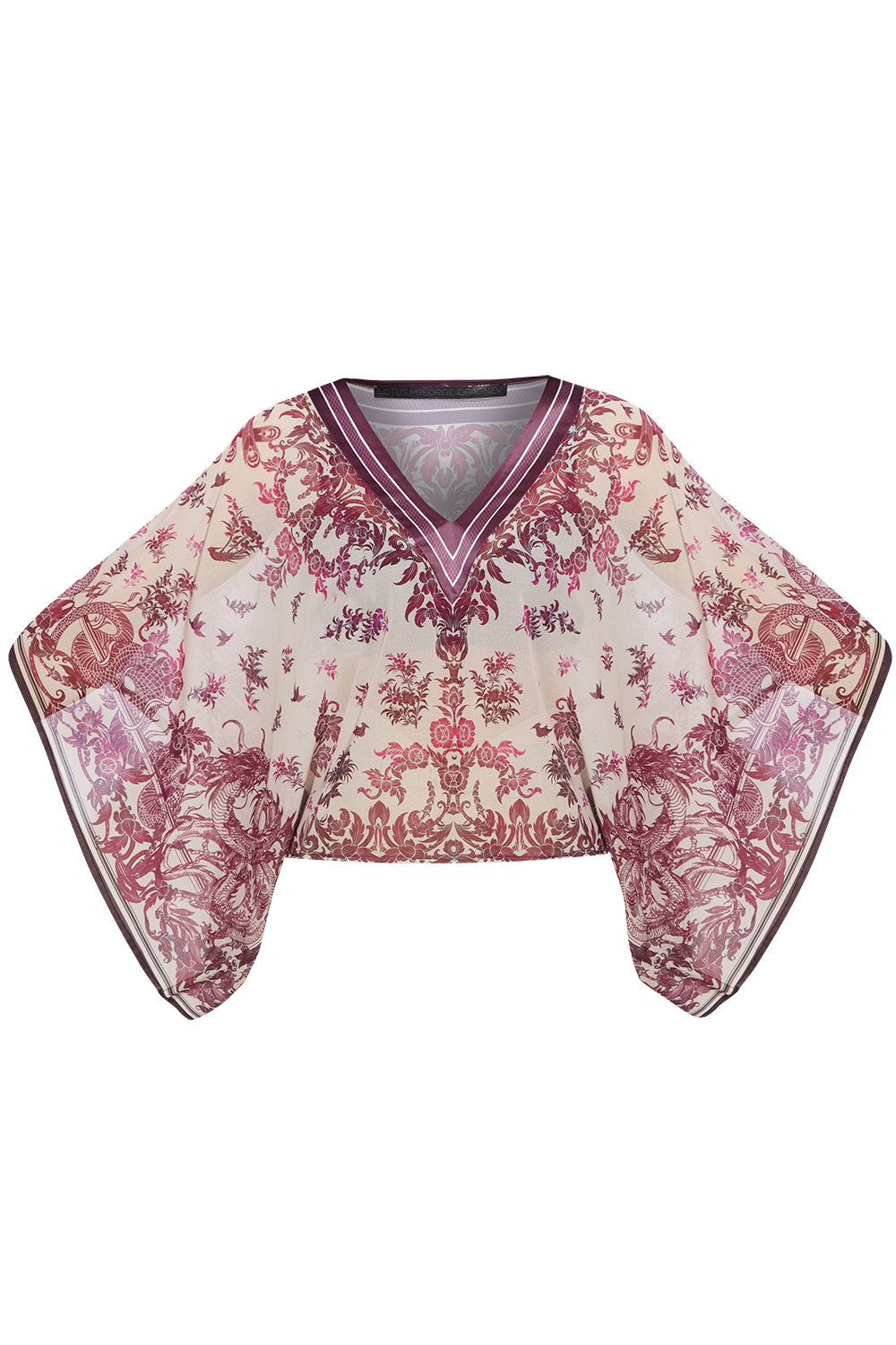CHIFFON TUNIC - ASIA BORDEAUX