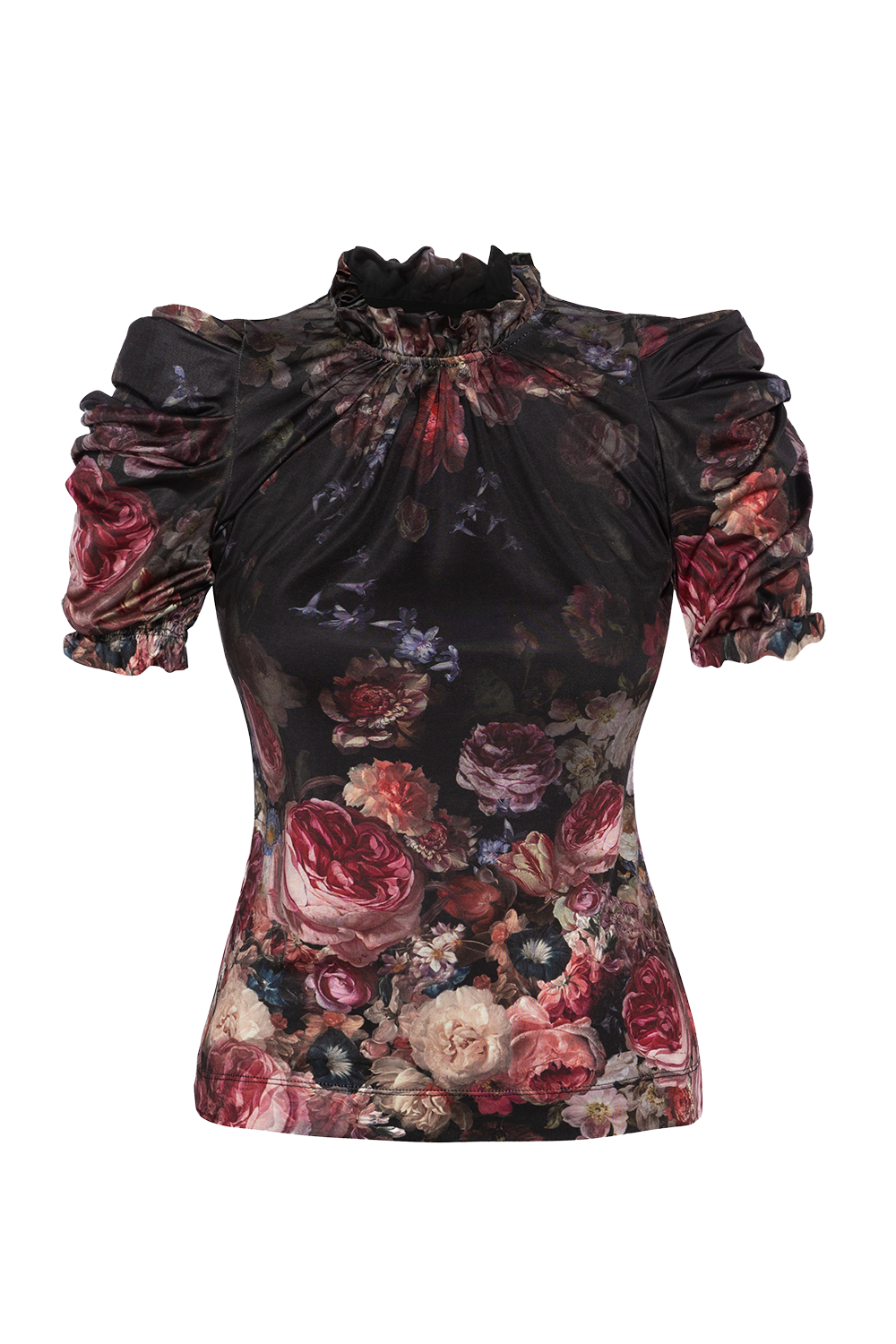 BLOUSE AVEC VOLANTS - FLEURS VINTAGE