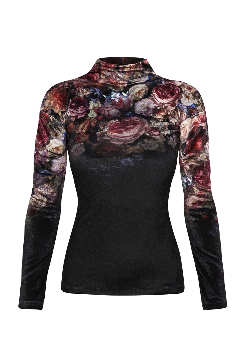 VELVET TURTLENECK - VINTAGE FLOWERS JIORO ПОЛО ОТ КАДИФЕ - VINTAGE FLOWERS JIORO