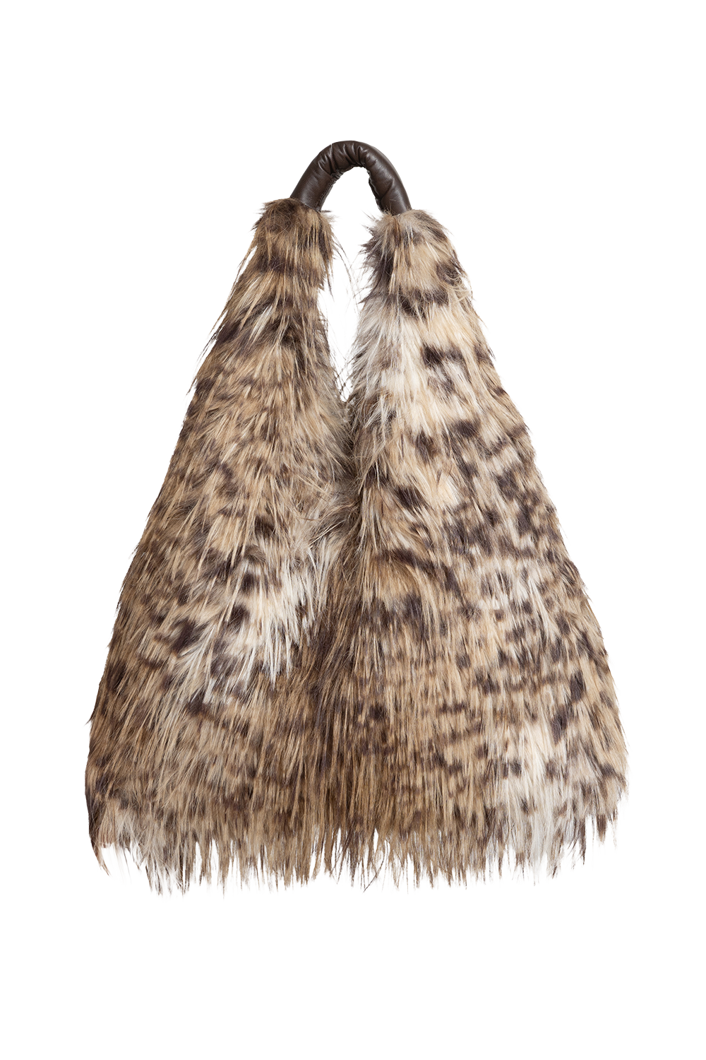 REVERSIBLE SERVAL FAUX FUR AND  LEATHER BAG - ESSENTIALS