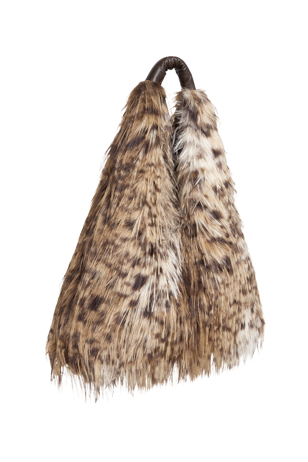 REVERSIBLE SERVAL FAUX FUR AND  LEATHER BAG - ESSENTIALS