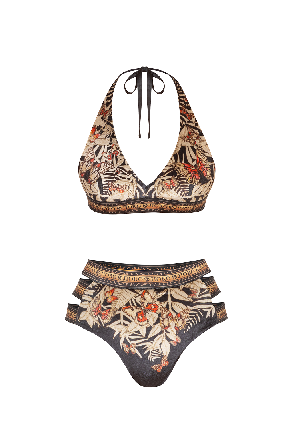 VELVET BIKINI-STYLE BOTTOM - MIDNIGHT BUTTERFLIES