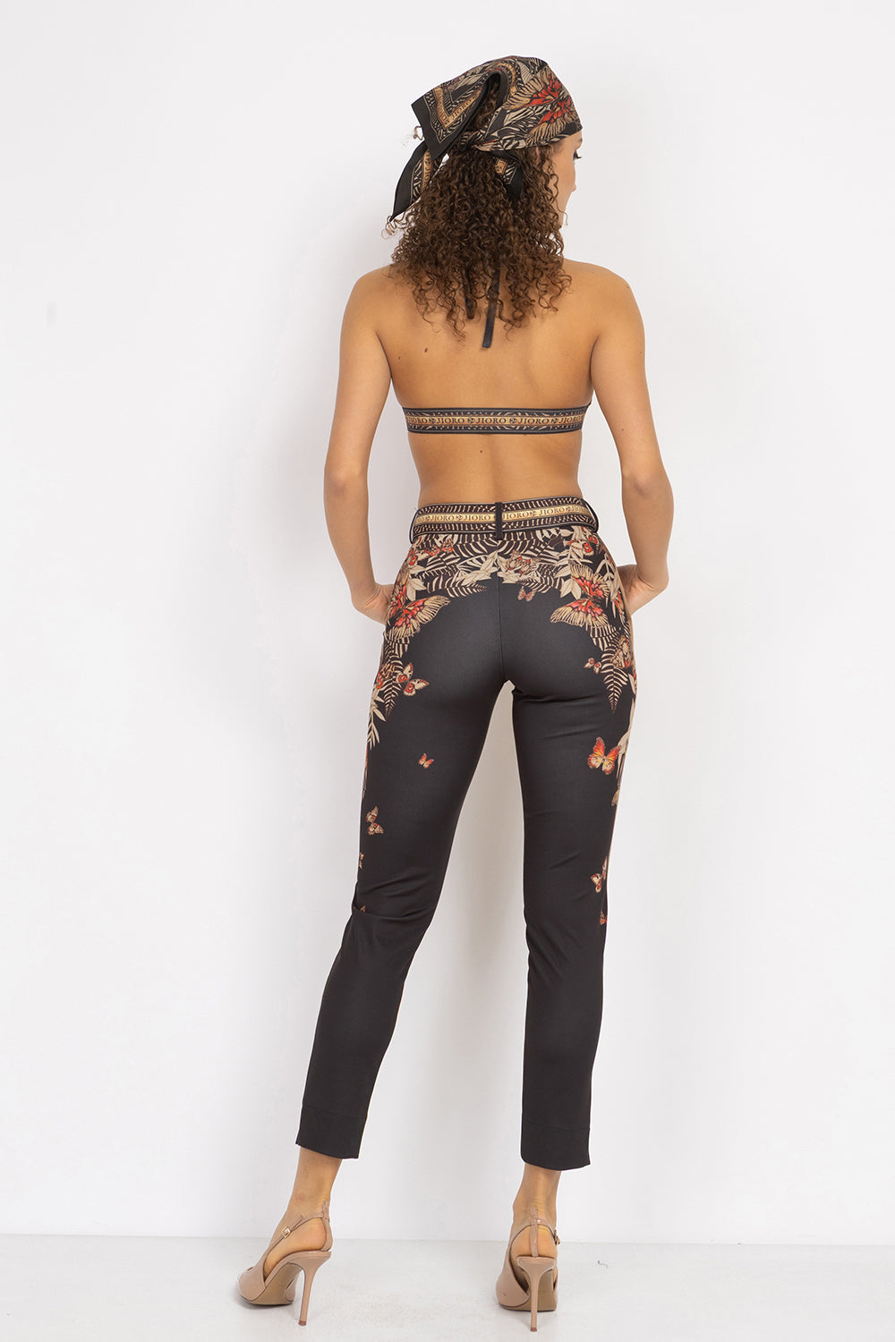 TRIANGLE VELVET TOP - MIDNIGHT BUTTERFLIES