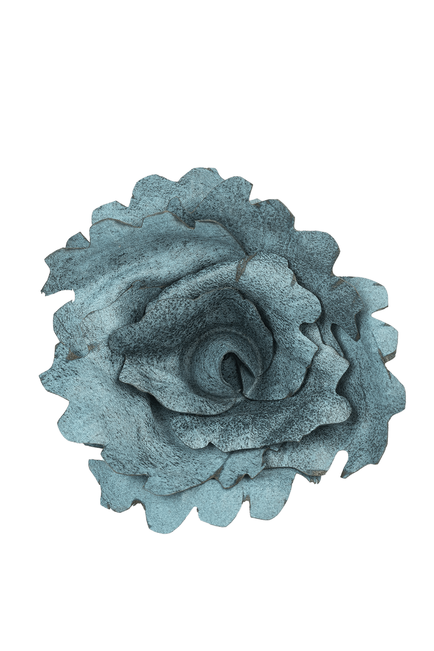 Petite broche rose bleue aspect daim