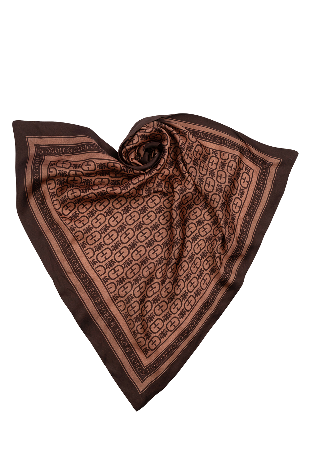 FOULARD CARRÉ EN VISCOSE - LOGO MOCHA MOUSSE